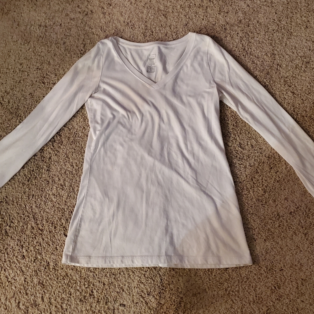 Mossimo White Long Sleeve Shirt